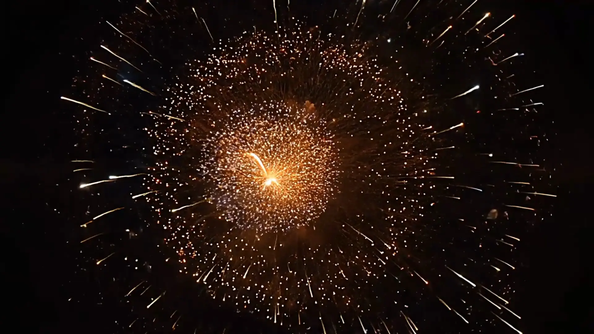 Cinematic Gold Firework Overlay for Title Animations